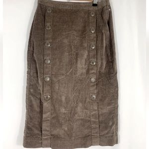 Anthropologie Tulle Corduroy Skirt